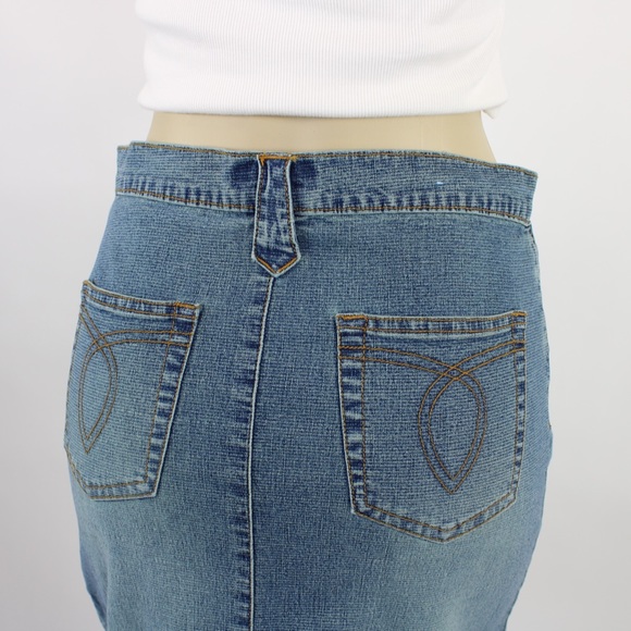 Vintage Neeso long floor length Jean skirt - Picture 5 of 8